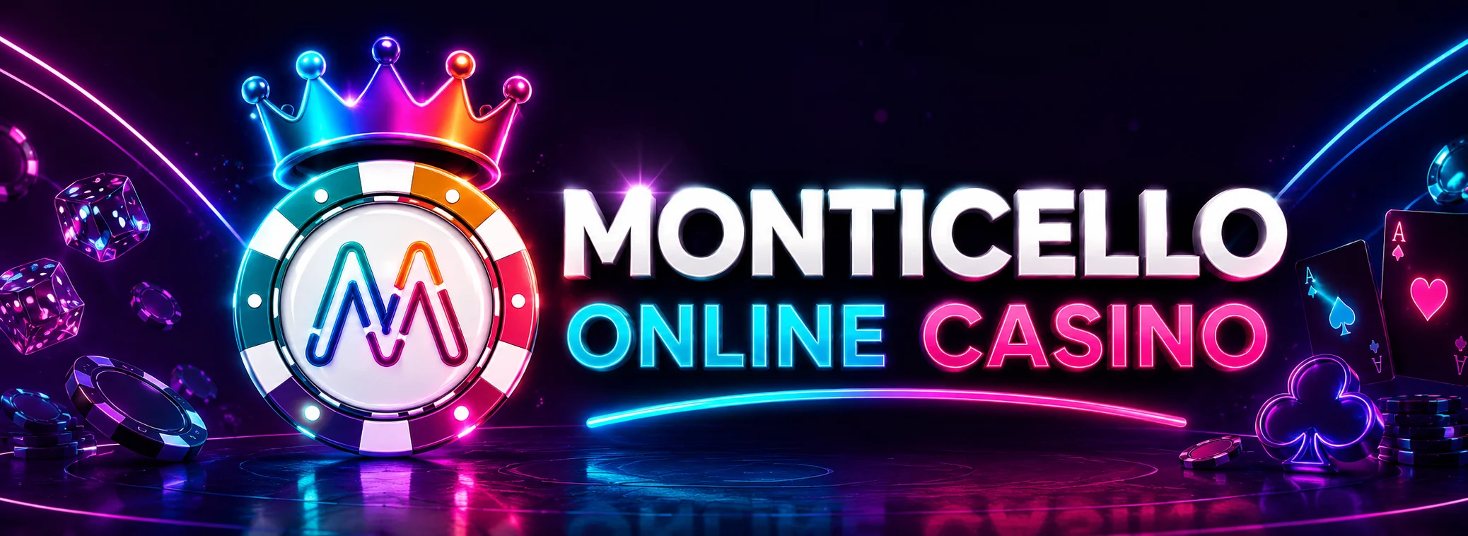 Banner de Monticello Online Casino Chile con la ruleta y la app para celular